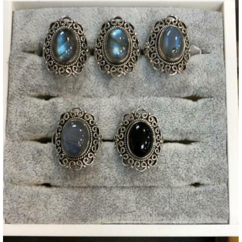 PARTIJ ZILVER DAMES RINGEN! NIEUW!! 44 st.