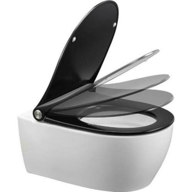 Pressalit Sway D 934 Zwart wc-bril Design