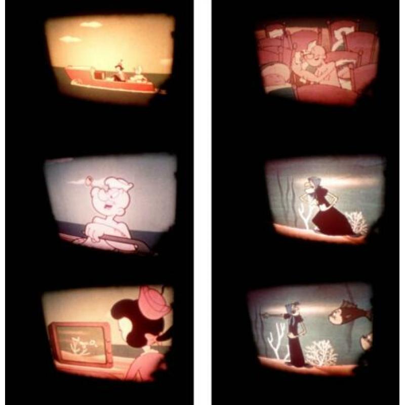 x 8mm film 2x Popeye - Parels - Luchtballon - 120mtr geluid