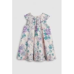 Setje, jurk met vestje pastelkleurtjes maat 62 / 68 nieuw