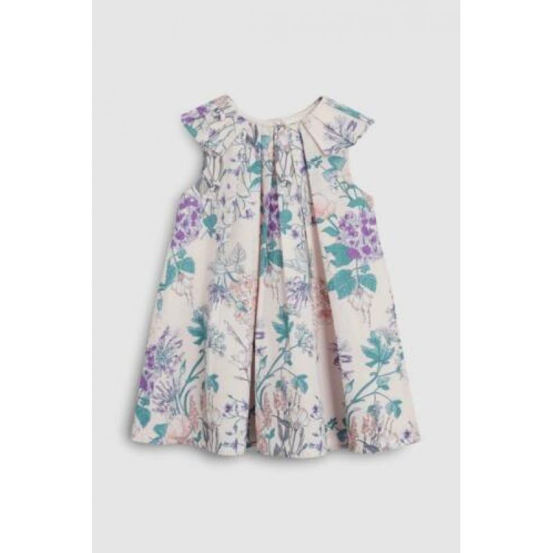 Setje, jurk met vestje pastelkleurtjes maat 62 / 68 nieuw