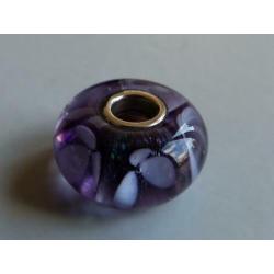 Lila bloemetjes, past ook op TROLLBEADS
