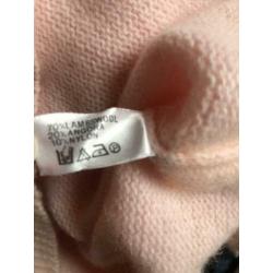 Vintage zacht baby roze trui wol angora mt M
