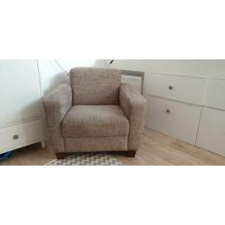 Fauteuil bruin gemêleerd