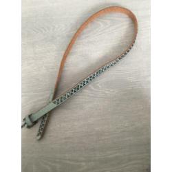 Cowboysbelt cowboysbag mint mintgroen riem studs 85 cm