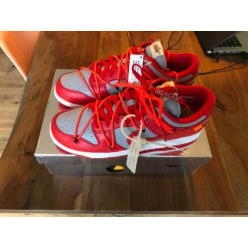 Nike Dunk Low off-white university red maat 44 us10