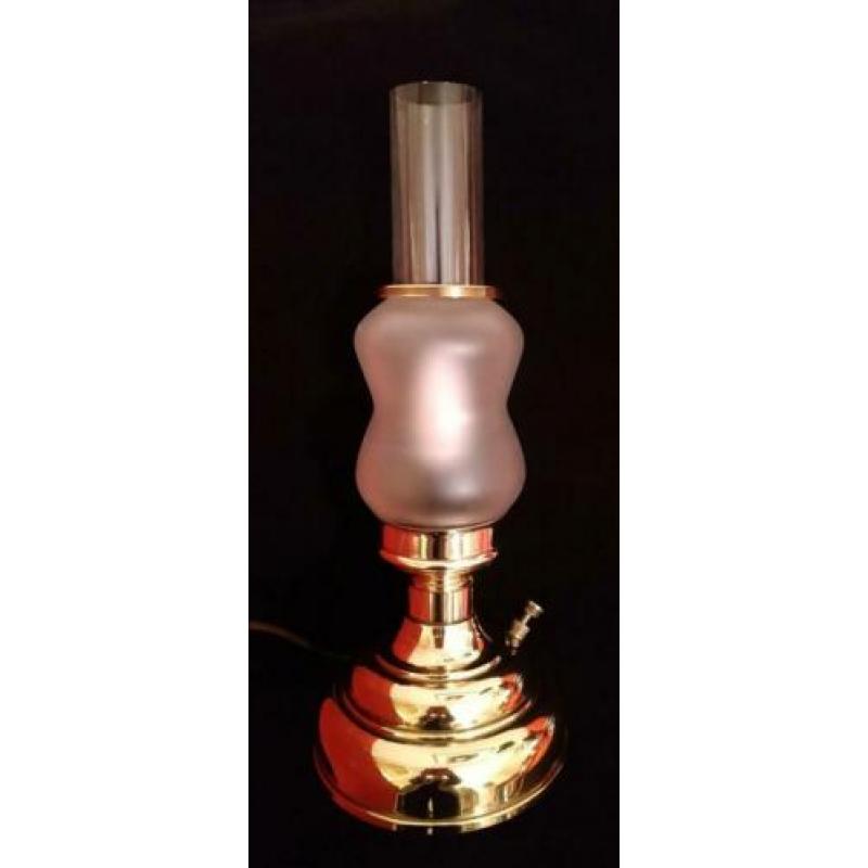 Lamp van koper en glas 40 cm