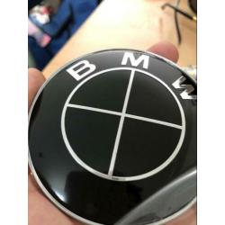 BMW emblemen zwart motorkap achterklep set! 1 3 5 7 serie X5