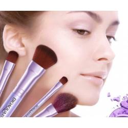 7-delige Make-up kwasten set - soft touch - in metalen box