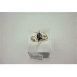 Ring goud saffier en diamant / Z6242