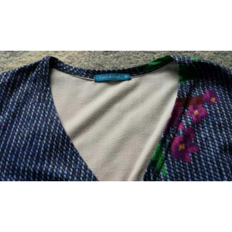 Lien en Giel jurk print bloemen stretch, maat M