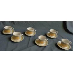 CHURCHILL PORTS OF CALL 6x koffie kop en schotel H7,5xO8,5cm