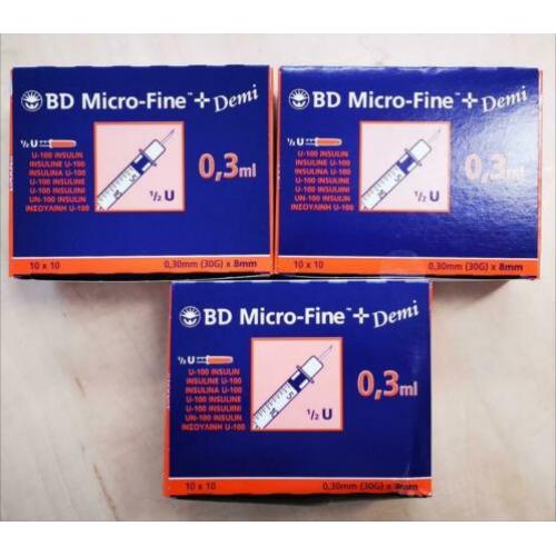 BD Micro-Fine 'Demi' Insulinespuiten 0.3ml/30G (Ref.324826)