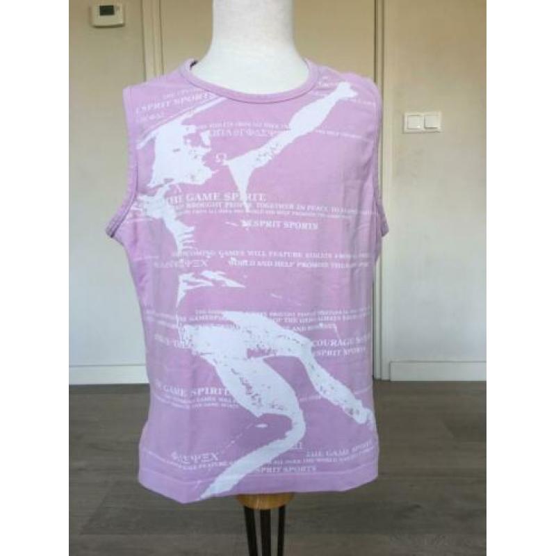 ESP / ESPRIT (sport) shirt roze + stretch mt 44 netjes D3