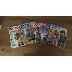 5x Burda poppenkleertjes