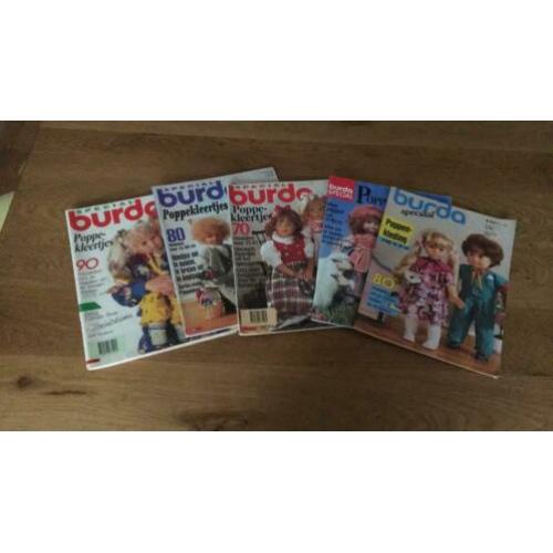 5x Burda poppenkleertjes