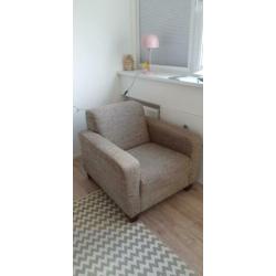 Fauteuil bruin gemêleerd