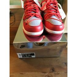 Nike Dunk Low off-white university red maat 44 us10