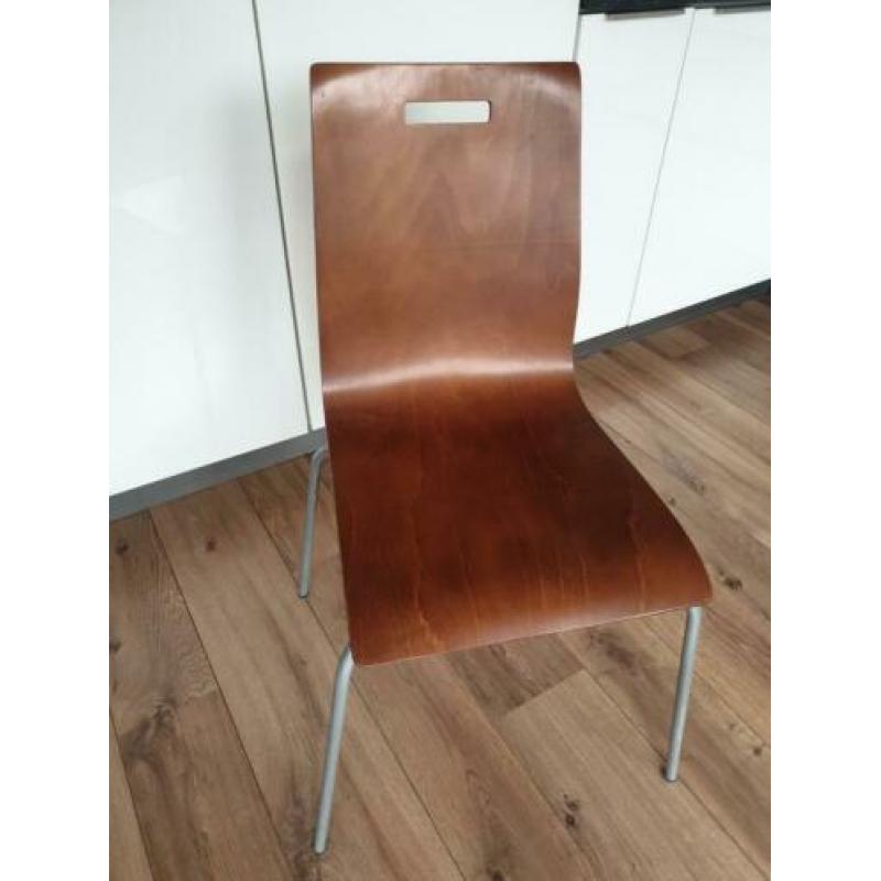 6 Bruine ikea eetkamerstoelen