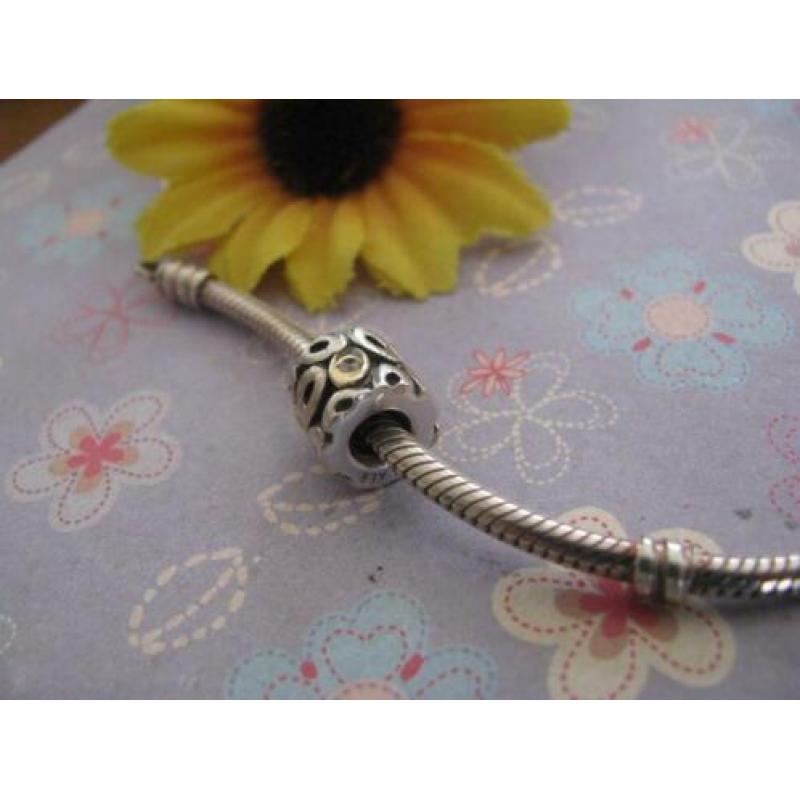 Pandora bedel 790431CZ = cirkels + 14 krt GOUD & zirkoniaas