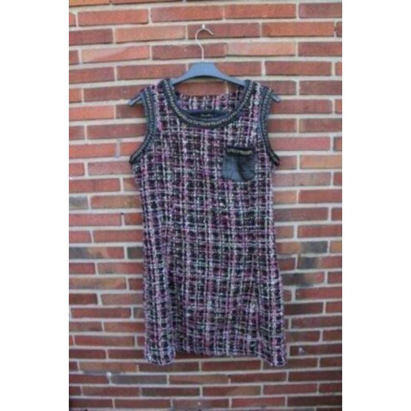 Jurk zwart/ rose Last Girl mt L winter