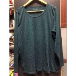 Donkere groen dames top , maat; l