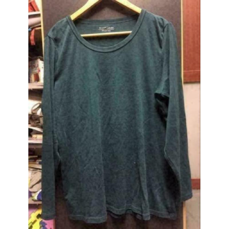 Donkere groen dames top , maat; l