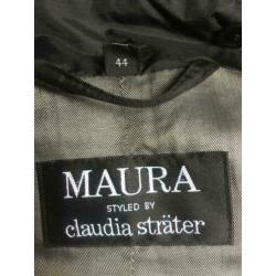 MAURA CLAUDIA STRATER zwarte gewatteerde jas maat 44