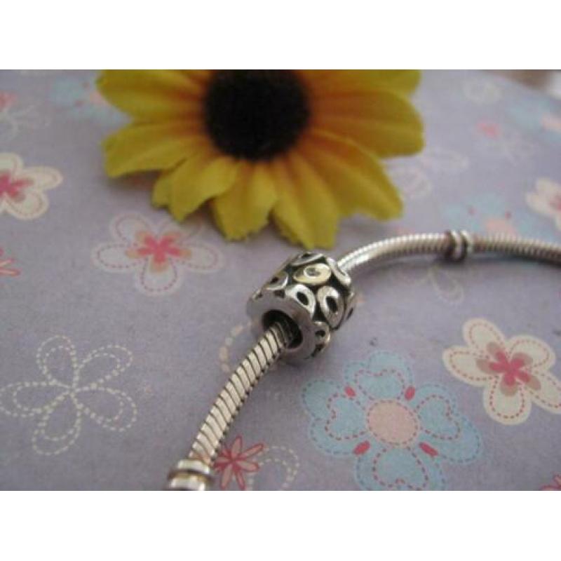 Pandora bedel 790431CZ = cirkels + 14 krt GOUD & zirkoniaas