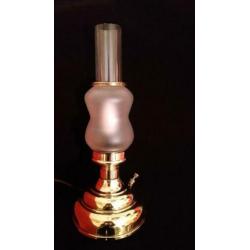 Lamp van koper en glas 40 cm