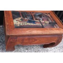Opiumtafel houtsnijwerk opium tafel indonesie massief teak