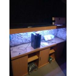 Aquarium 2 meter incl kast,pomp, thermostaat, Led verlichtin
