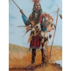 2 indianen schilderijen