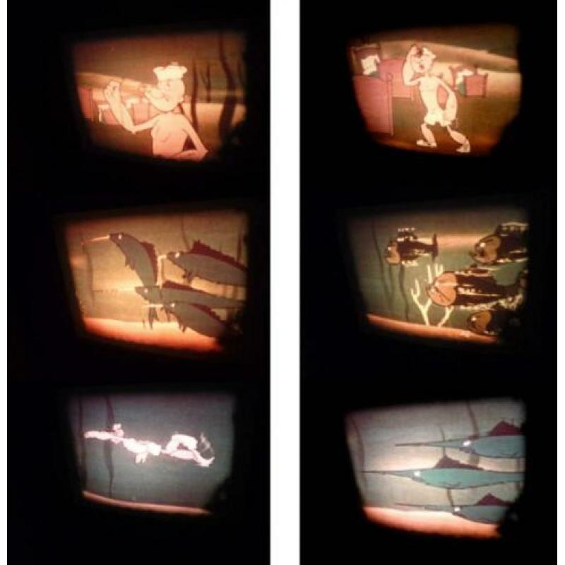 x 8mm film 2x Popeye - Parels - Luchtballon - 120mtr geluid