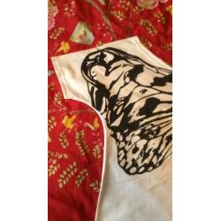Wit T-Shirt vlinder maar L of 42/44