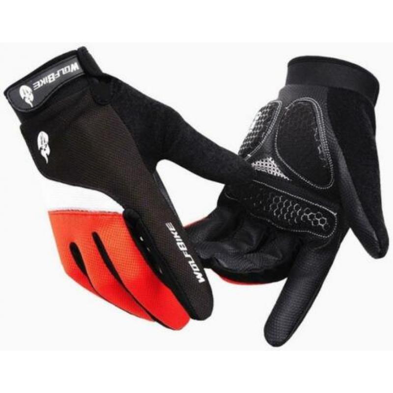 Fietshandschoenen MTB maat M L XL fiets handschoenen rood