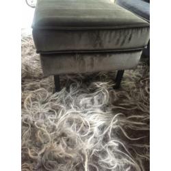 Hocker velvet antraciet