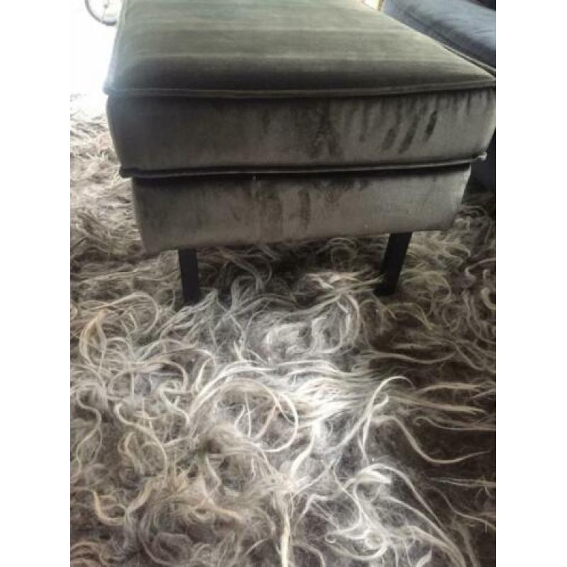Hocker velvet antraciet
