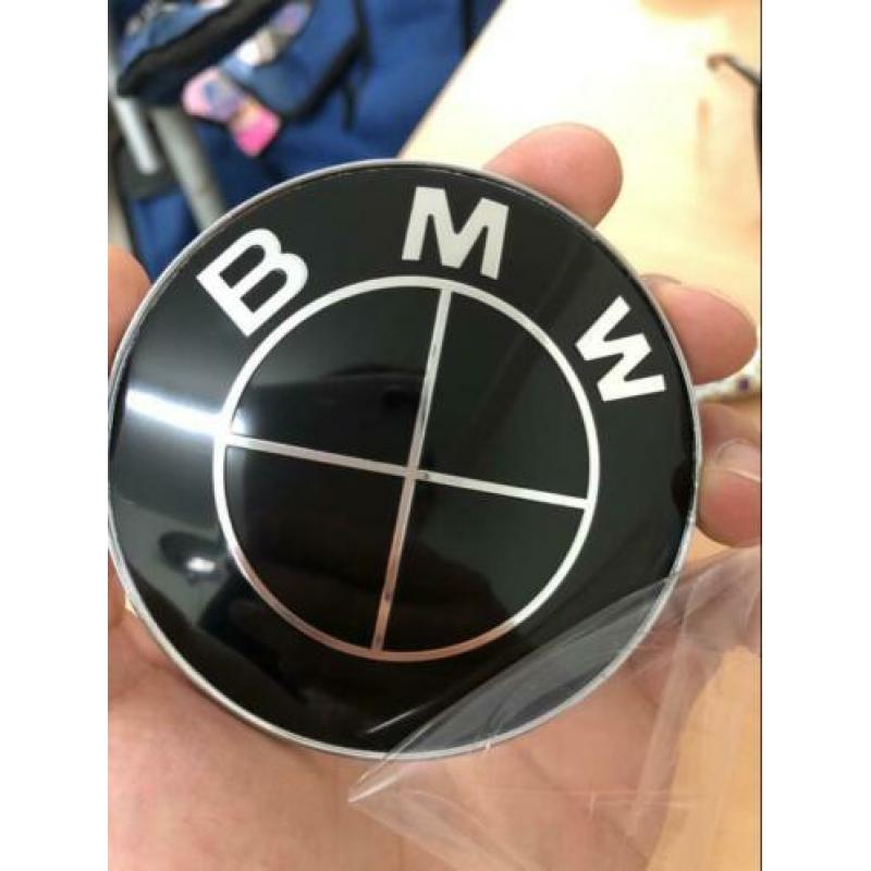 BMW emblemen zwart motorkap achterklep set! 1 3 5 7 serie X5
