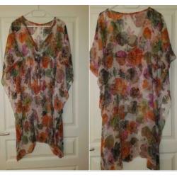 Tuniek kaftan Tissaia cover up strand 40 chiffon