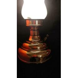 Lamp van koper en glas 40 cm