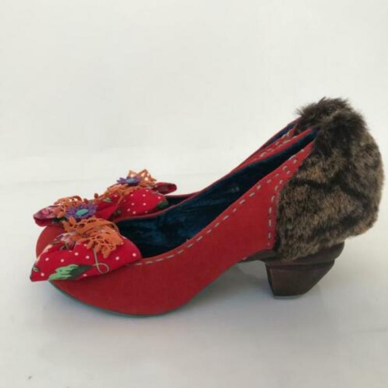 Irregular Choice, NIEUW, rode, suede pumps, maat 38