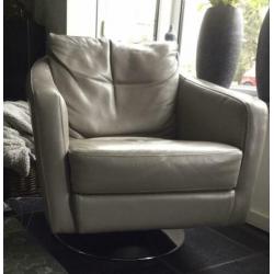 Draai fauteuil, muisgrijs, zgan