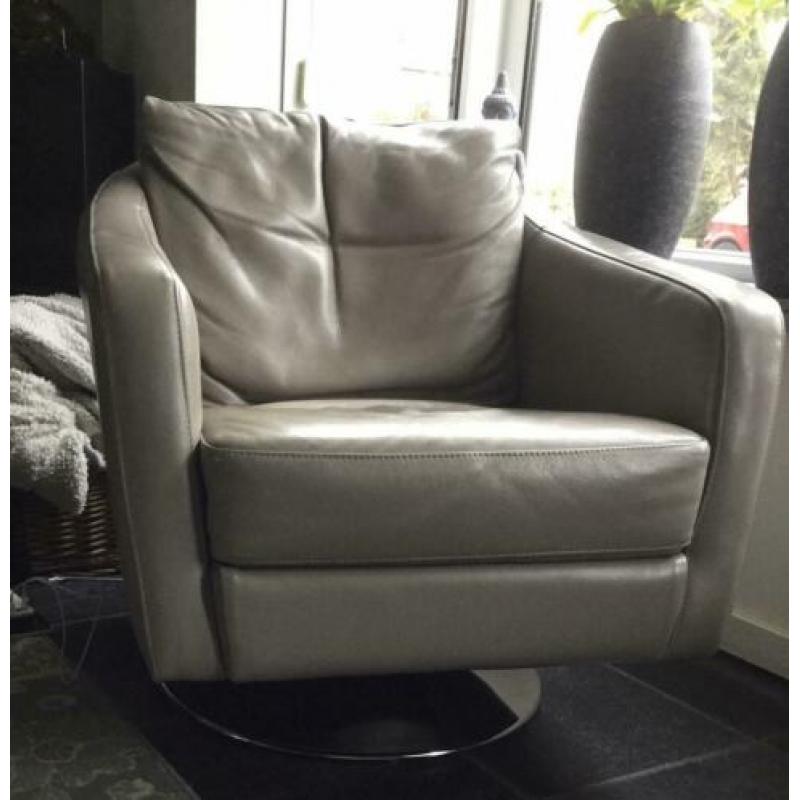 Draai fauteuil, muisgrijs, zgan