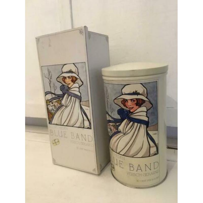 Blue Band Rie Cramer sfeervol brocante wit blik, honingkoek