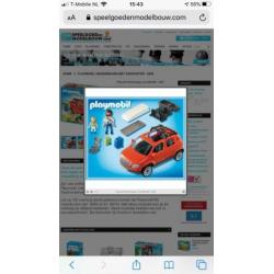Playmobiel caravan met gezinsauto