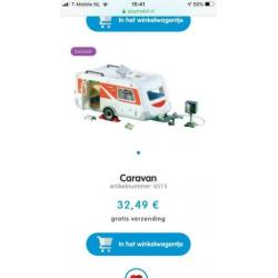 Playmobiel caravan met gezinsauto