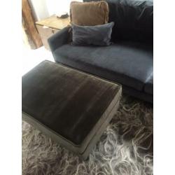 Hocker velvet antraciet