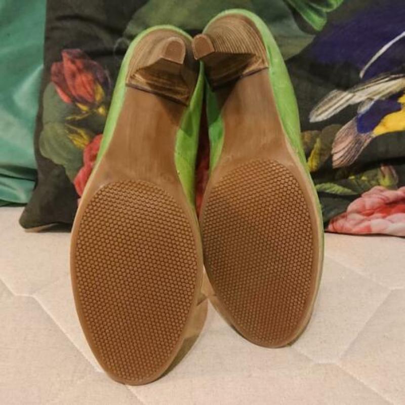 Cellini Linden groene pumps echt leer maat 41