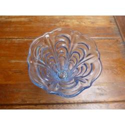 Art deco persglazen vaas in blauw